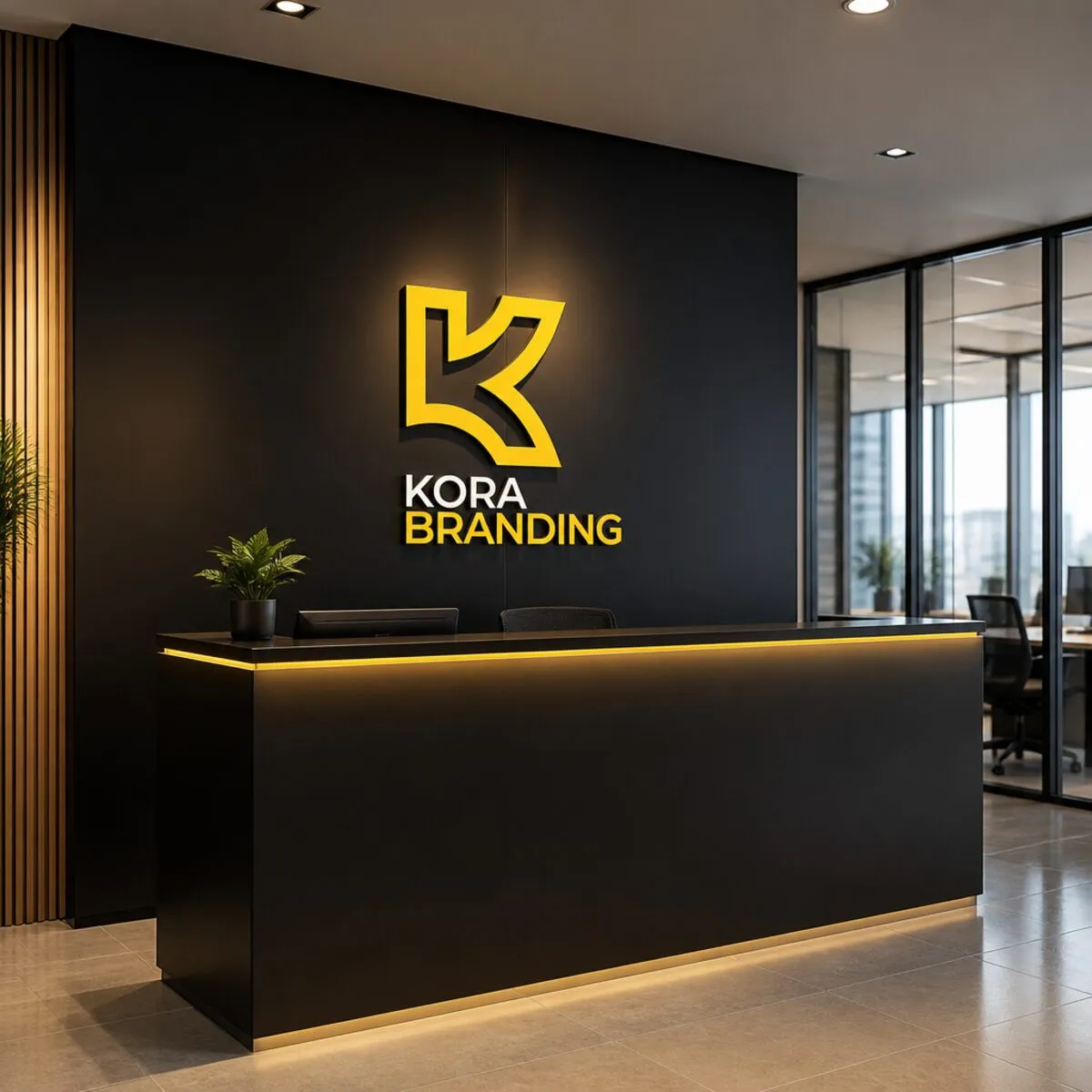 Acrylic & Office Signs - Reception logos & plaques.