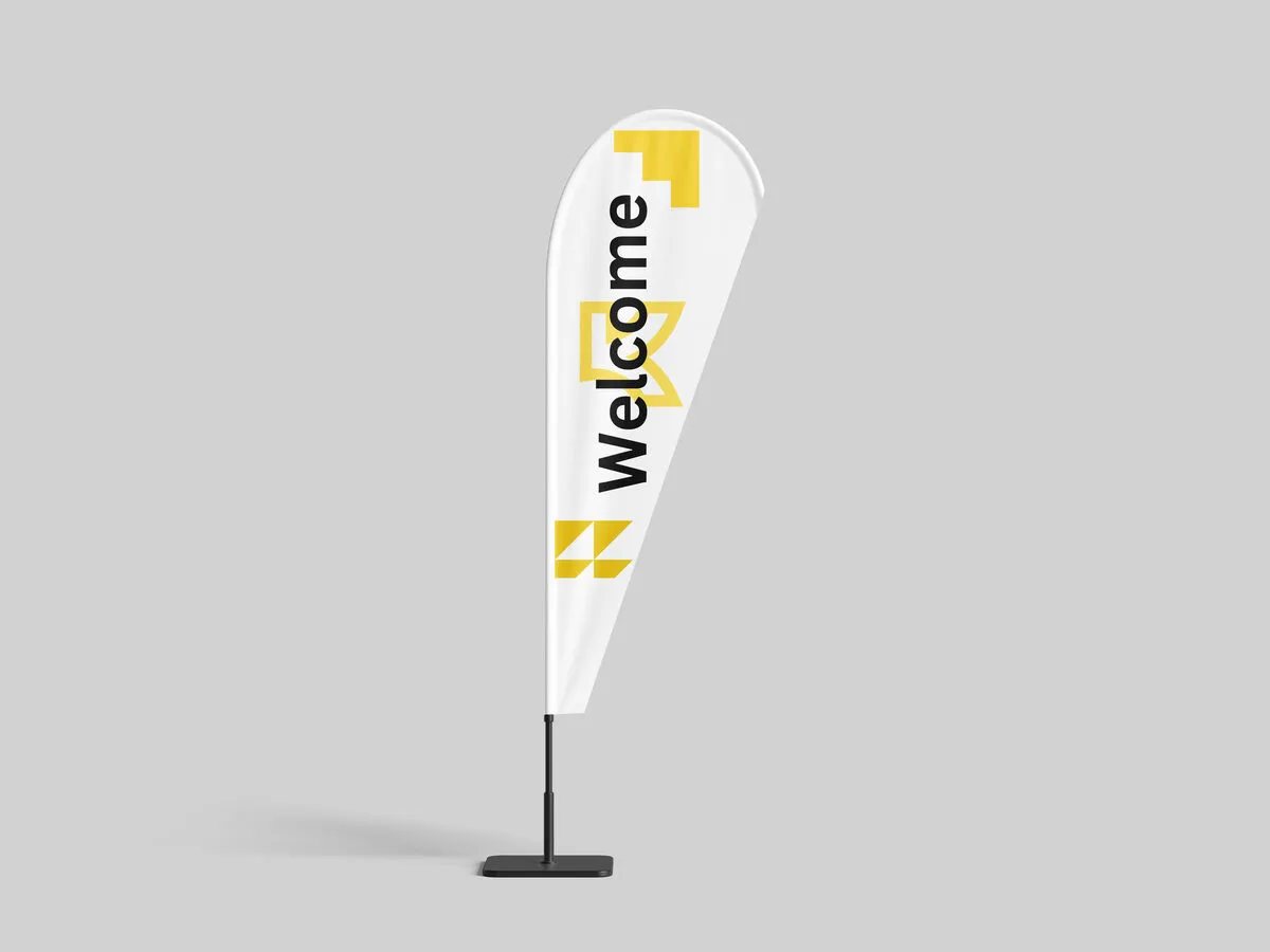 Teardrop & Feather Flags - Outdoor advertising flags.