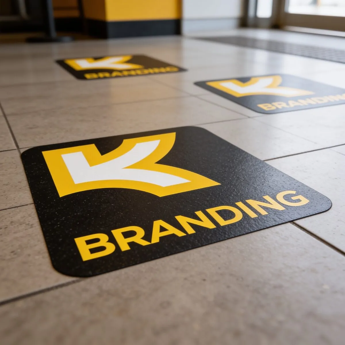 Floor Graphics - Stickers de sol antidérapants.