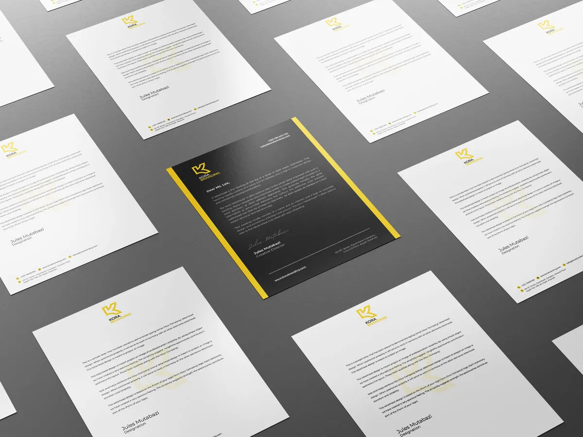 Letterheads - Branded A4 letterhead paper.