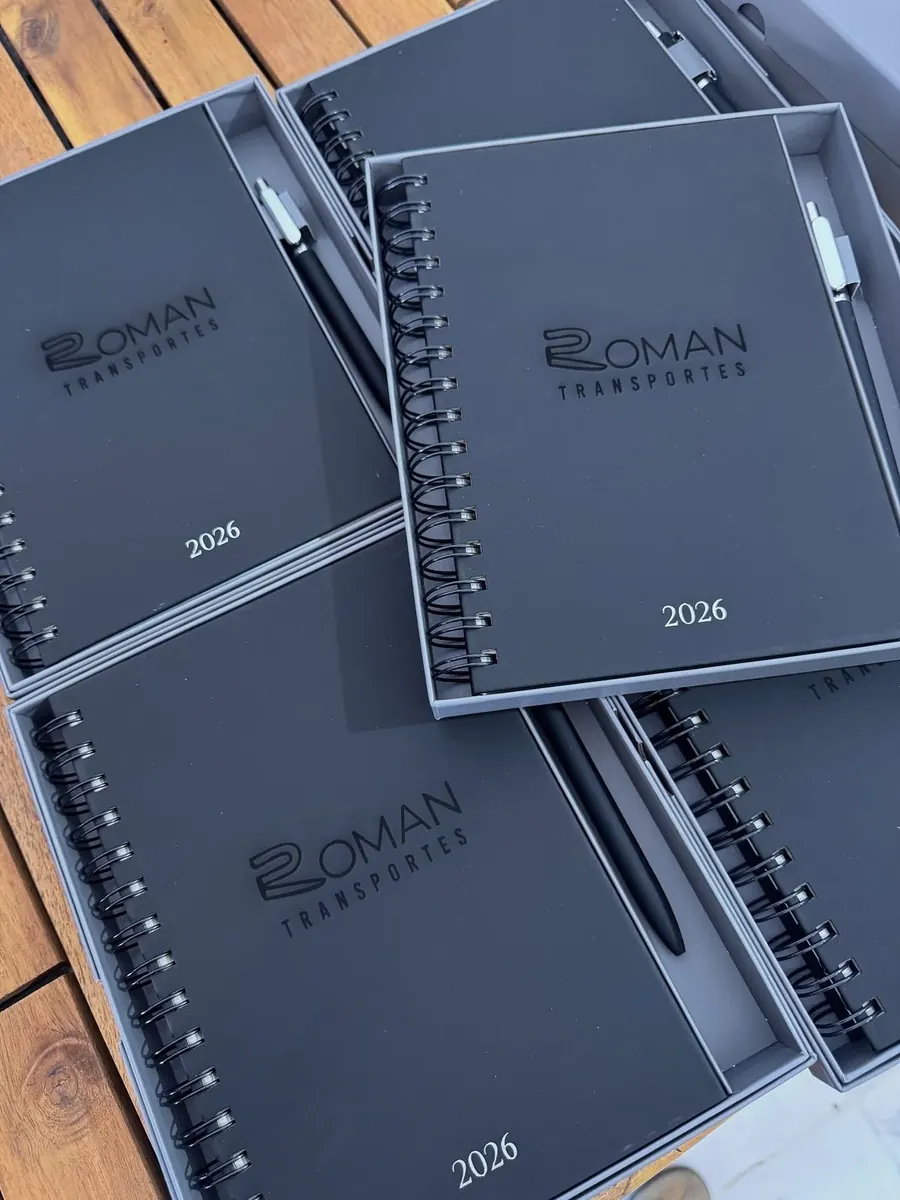 Carnets à spirale 2026 personnalisés pour une entreprise de transport - Kora Branding, Kigali
