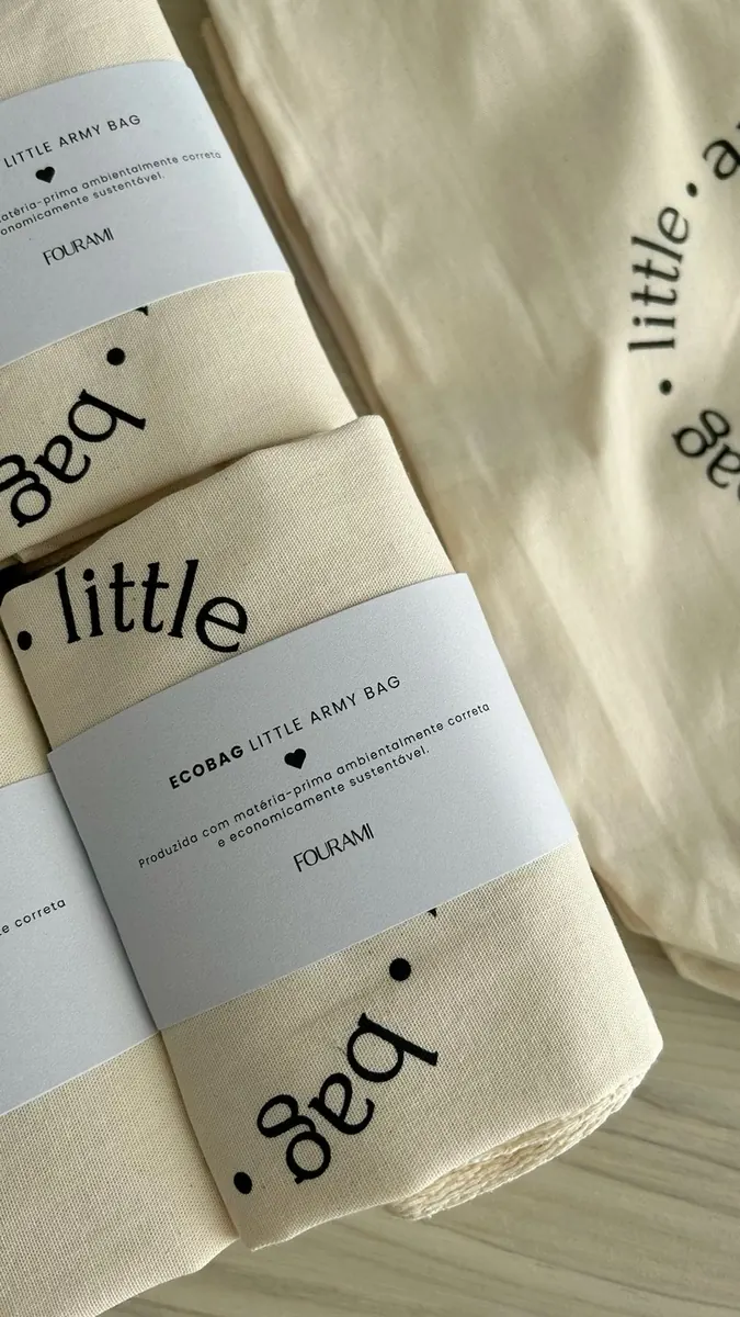 Tote bag en coton emballé avec bandeau imprimé - Kora Branding, Kigali