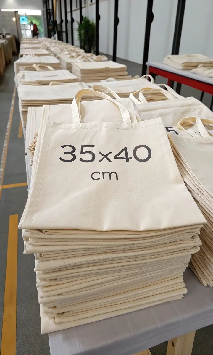 Tote bags en toile unis produits en gros, 35 x 40 cm - Kora Branding, Kigali